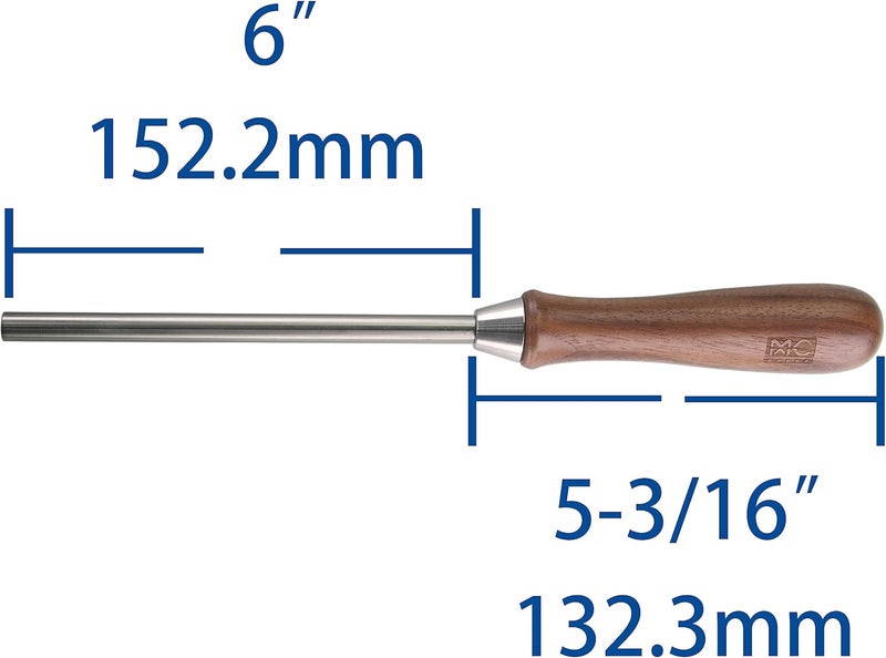 MKC Cabinet Scraper Burnisher Tool with Beautiful Maple Handle High Speed Steel Rod - Image 3